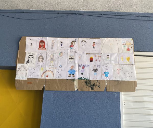 self portraits drawn by summer camp children