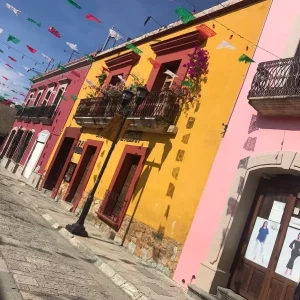 Streets of Oaxaca Mexico while first time in latin america